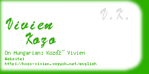 vivien kozo business card